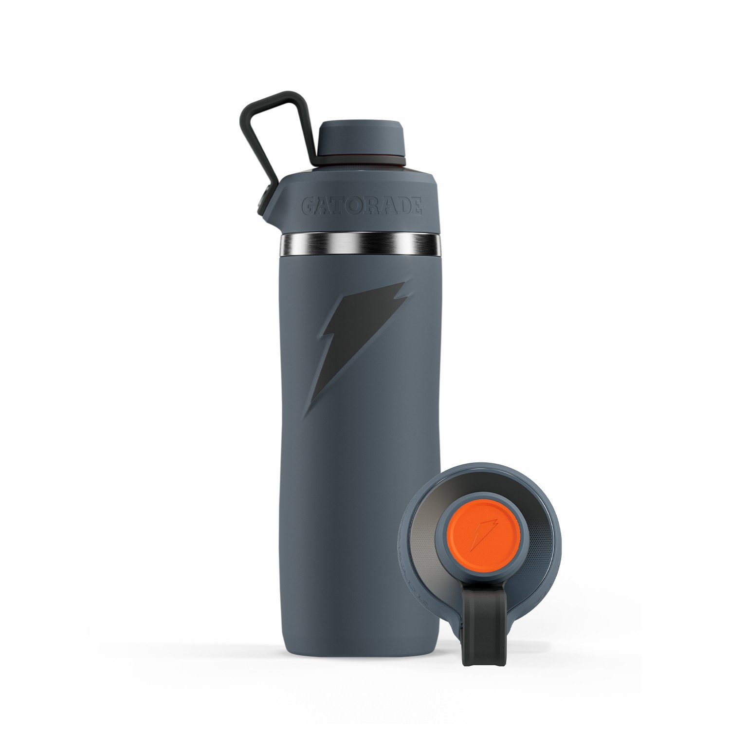 Gatorade Overtime Stainless Steel Water Bottle (Screw Cap) Bundle 22oz Graphite Canada IJKCM8094
